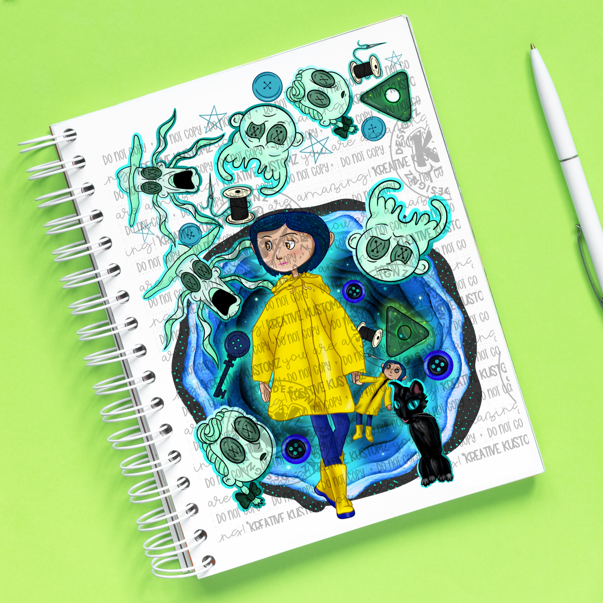 Caroline Inspired | UVDTF A5 Notebook Wrap Decal