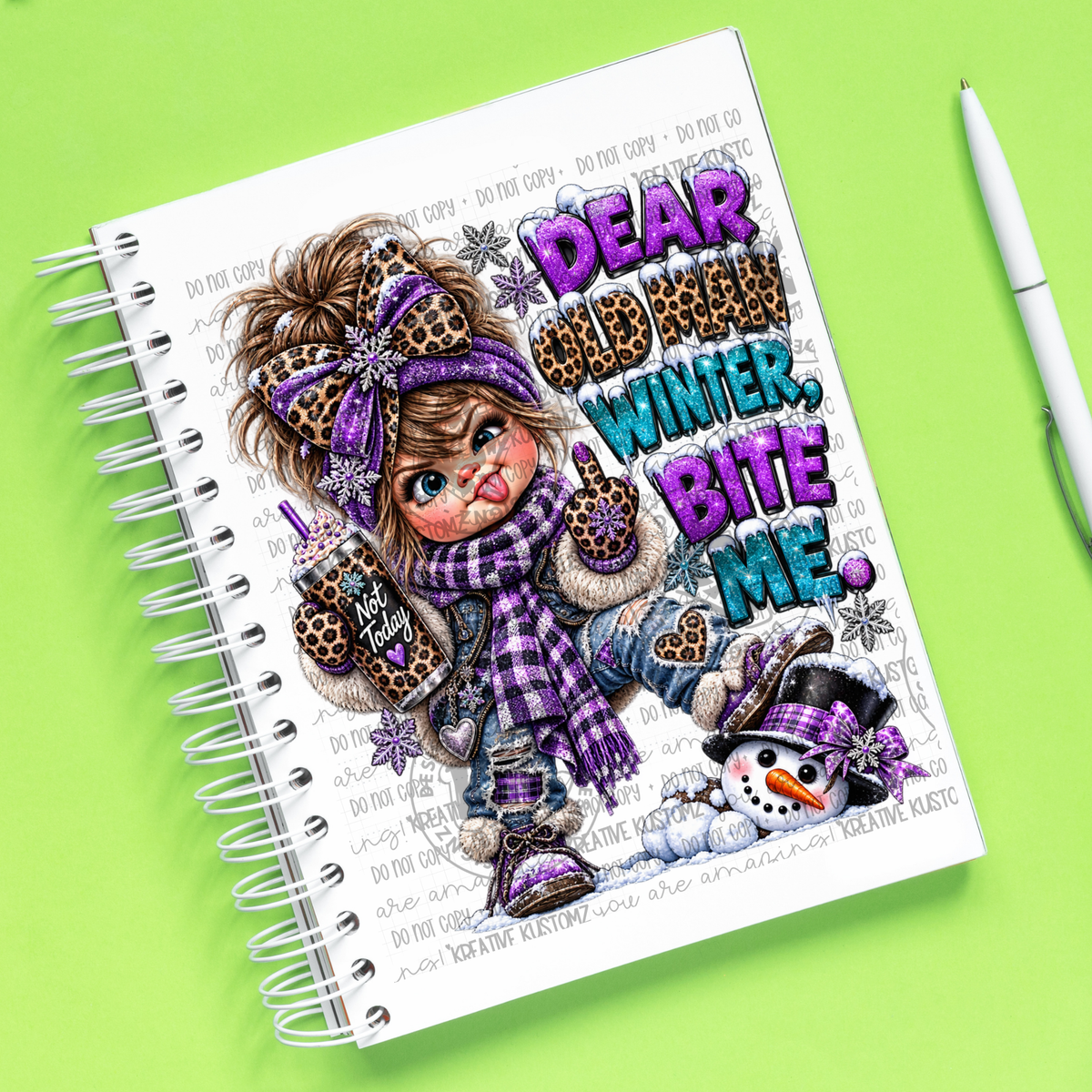 Old Man Winter | UVDTF A5 Notebook Wrap Decal