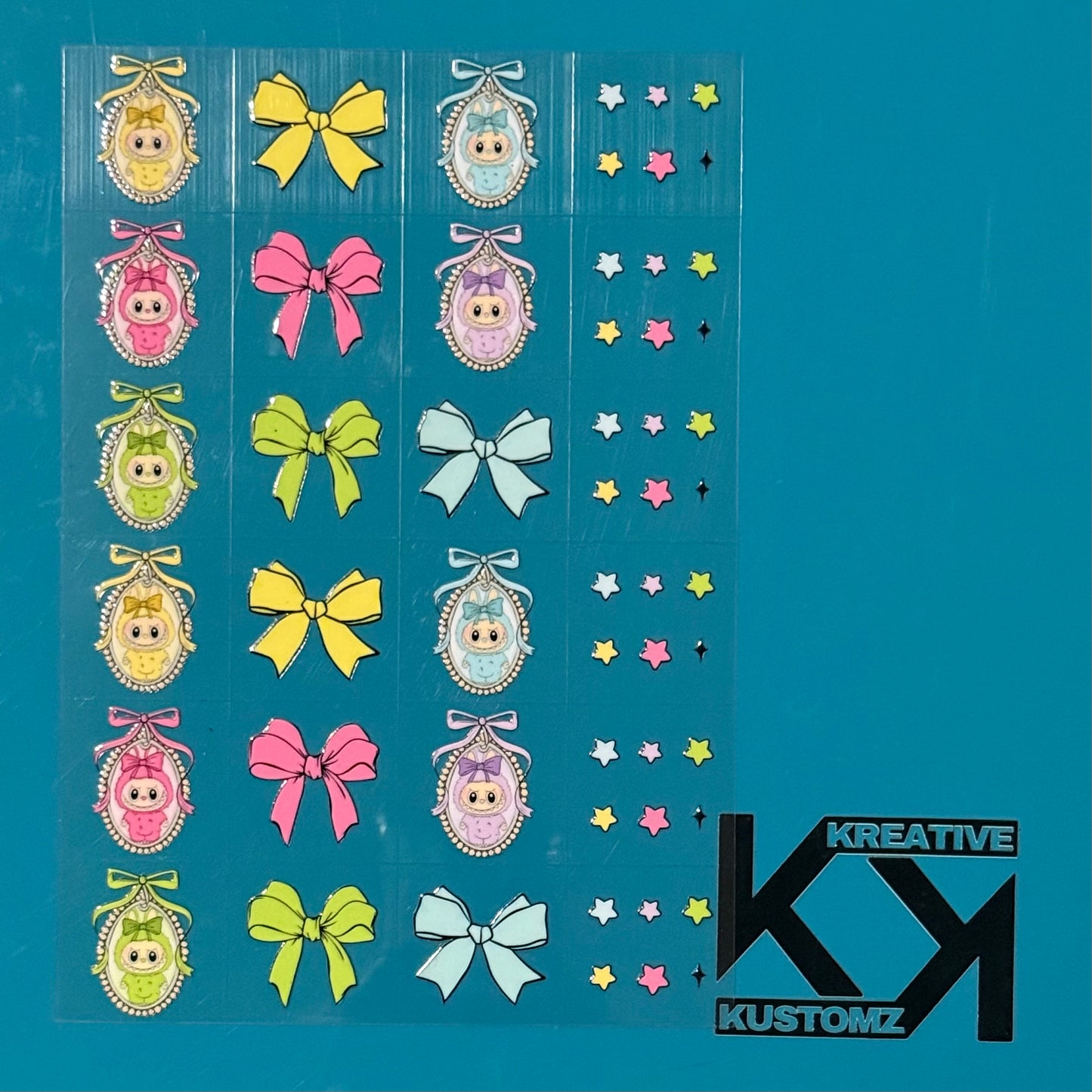 A5 UVDTF Element Sheet - Labubu Bows