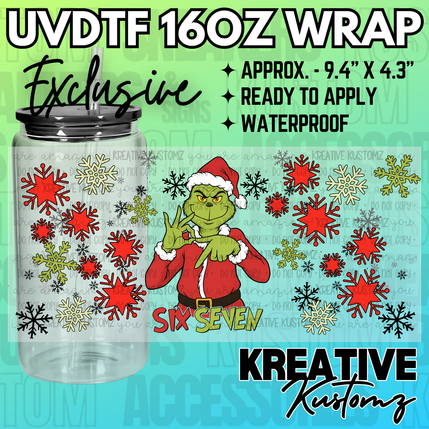 KK-2468 | UVDTF | 16oz Glass Can Libbey Wrap