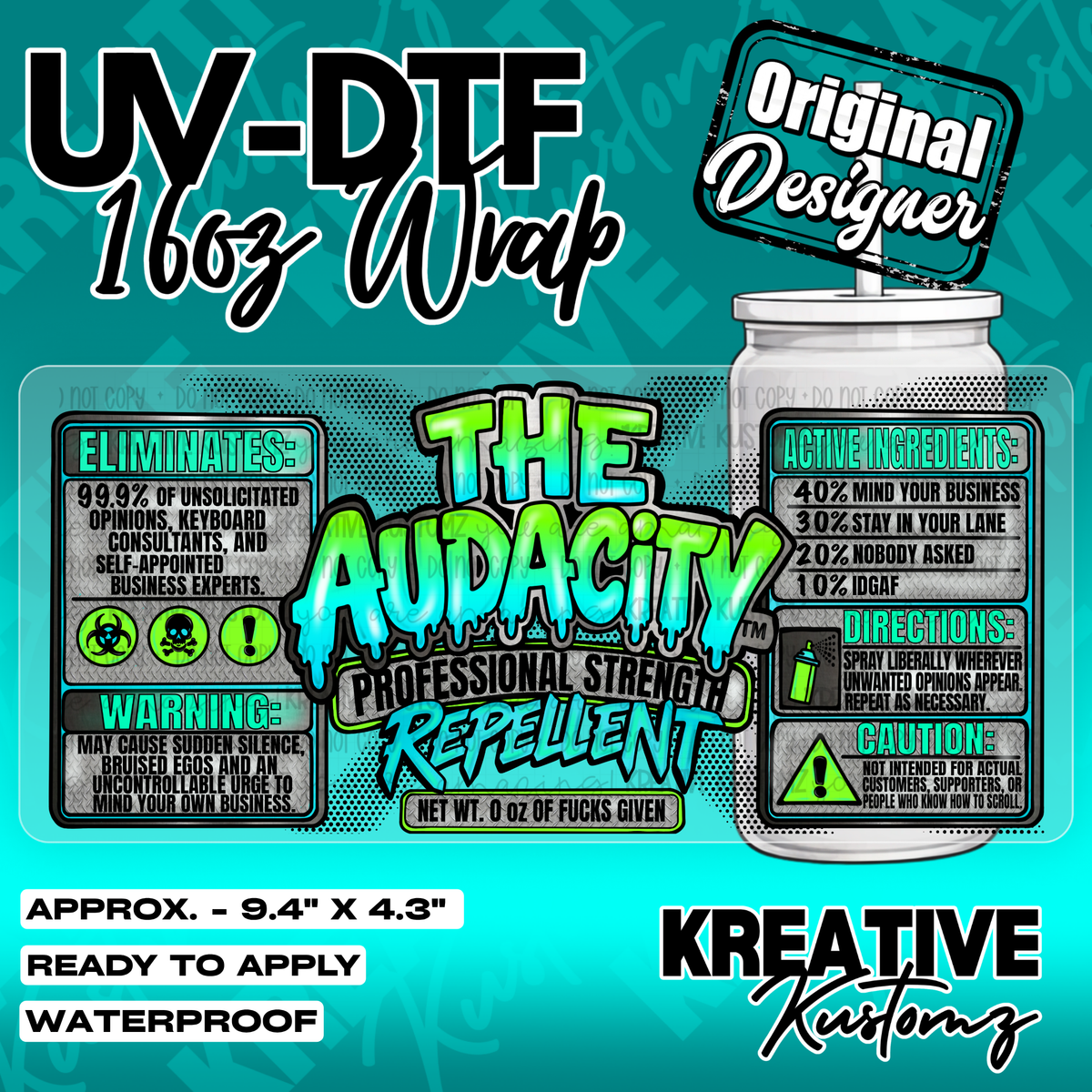 7720 | UV DTF Cup Wrap for 16oz Libbey Glass