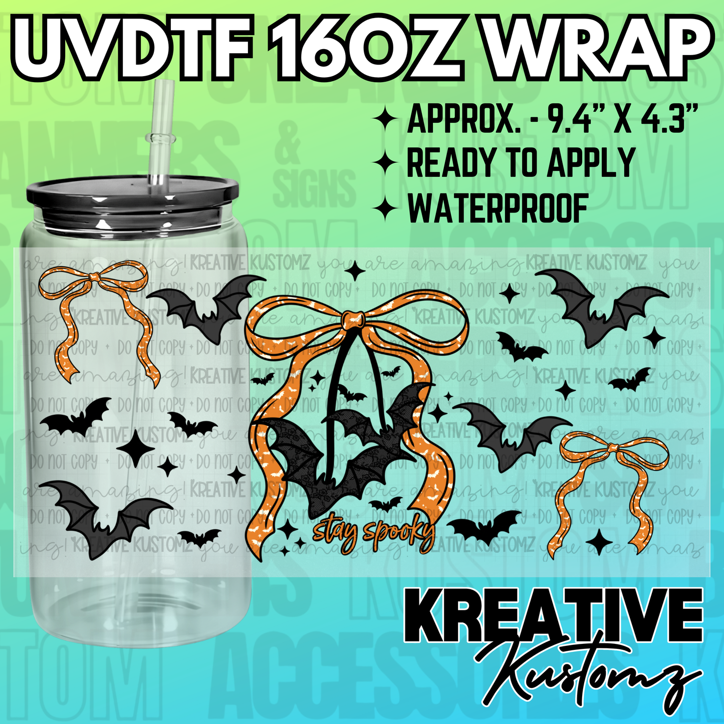KK-2043 | UVDTF | 16oz Glass Can Libbey Wrap