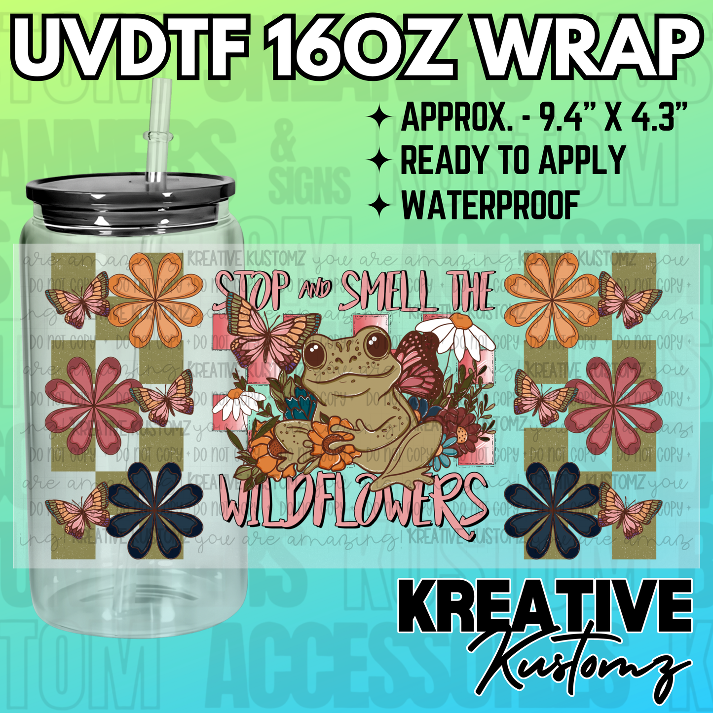 KK-0468 | UVDTF | 16oz Glass Can Libbey Wrap