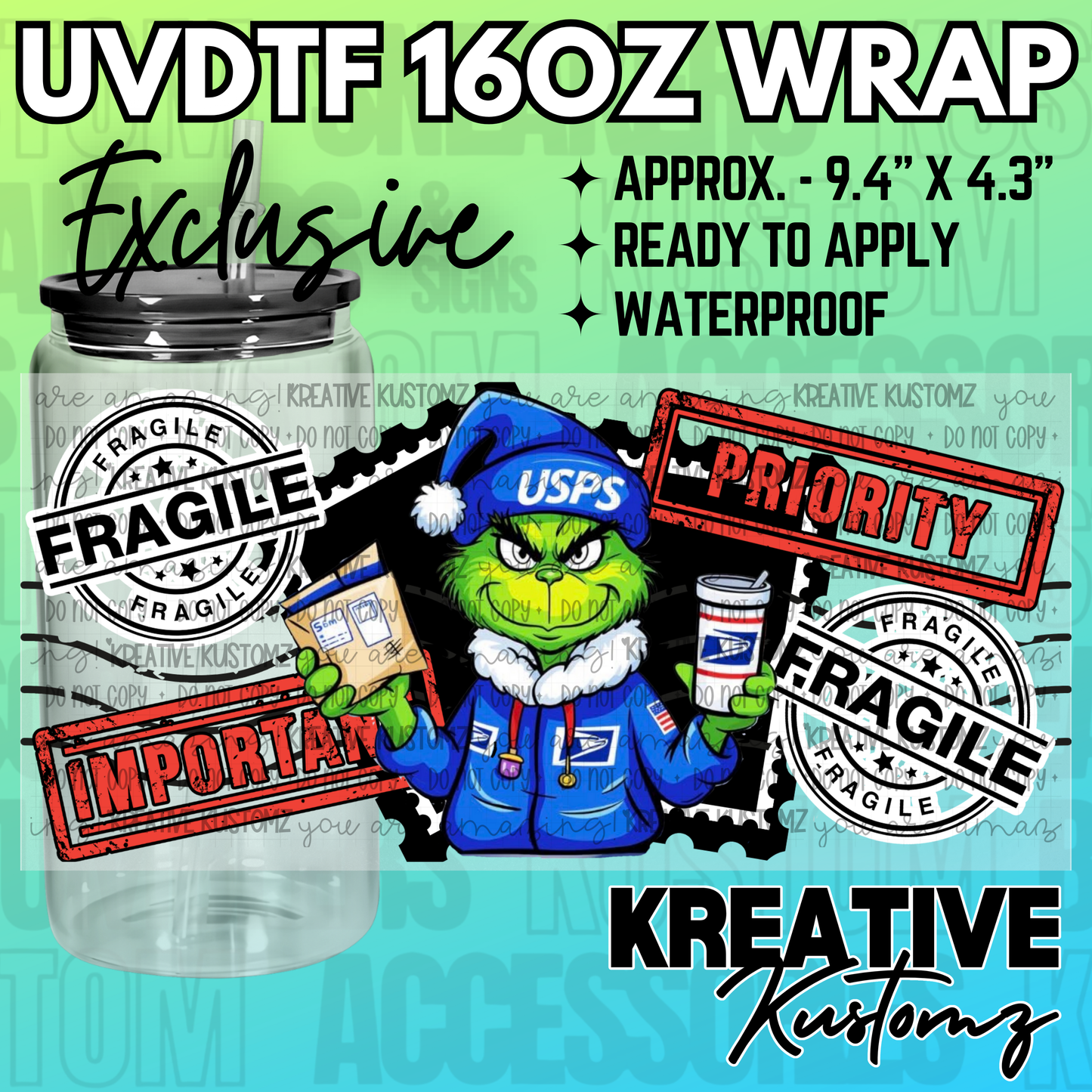 KK-0957 | UVDTF | 16oz Glass Can Libbey Wrap