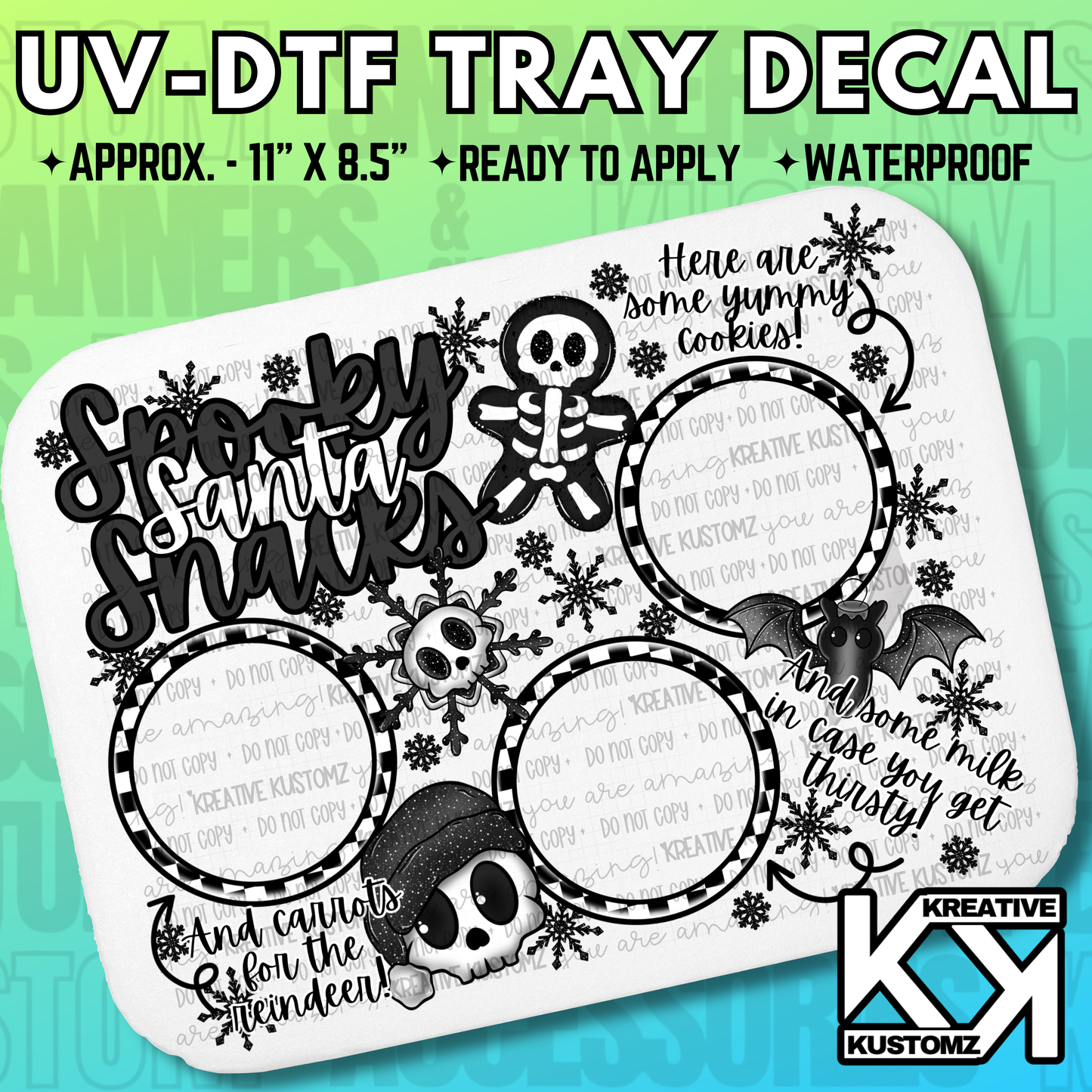 UV-DTF Cookie Tray Decal - Rectangle 8