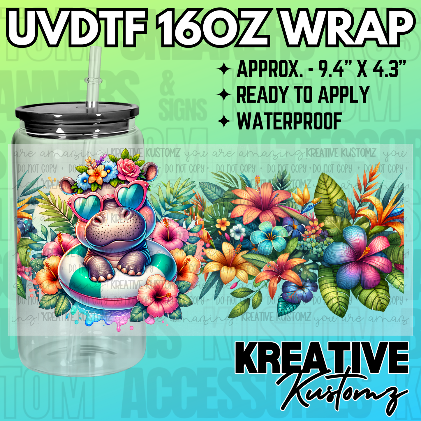 KK-1654 | UVDTF | 16oz Glass Can Libbey Wrap