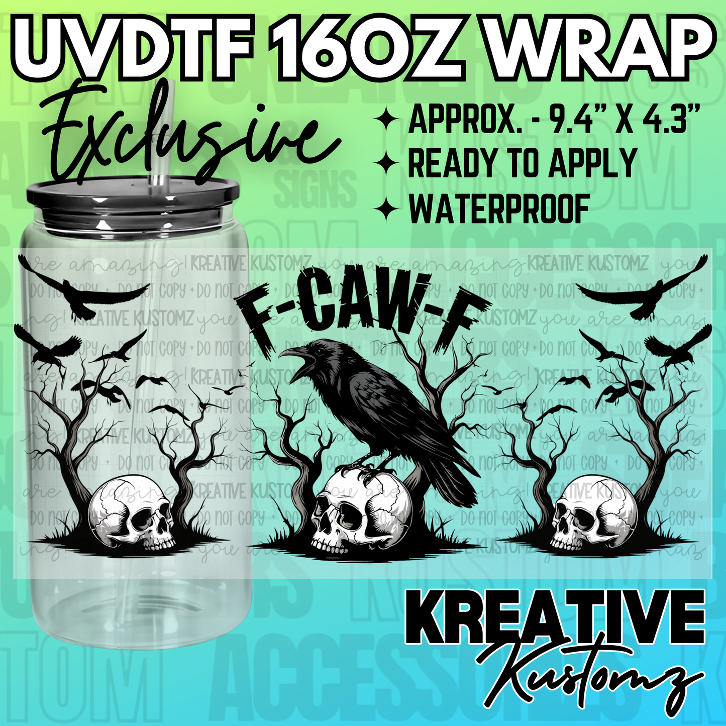 KK-2267 | UVDTF | 16oz Glass Can Libbey Wrap