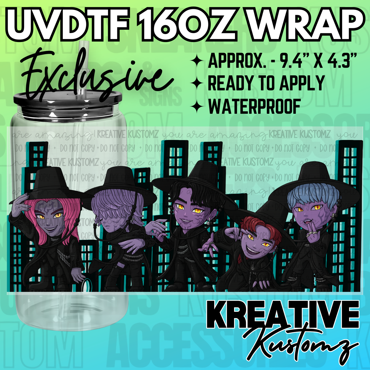 KK-2269 | UVDTF | 16oz Glass Can Libbey Wrap