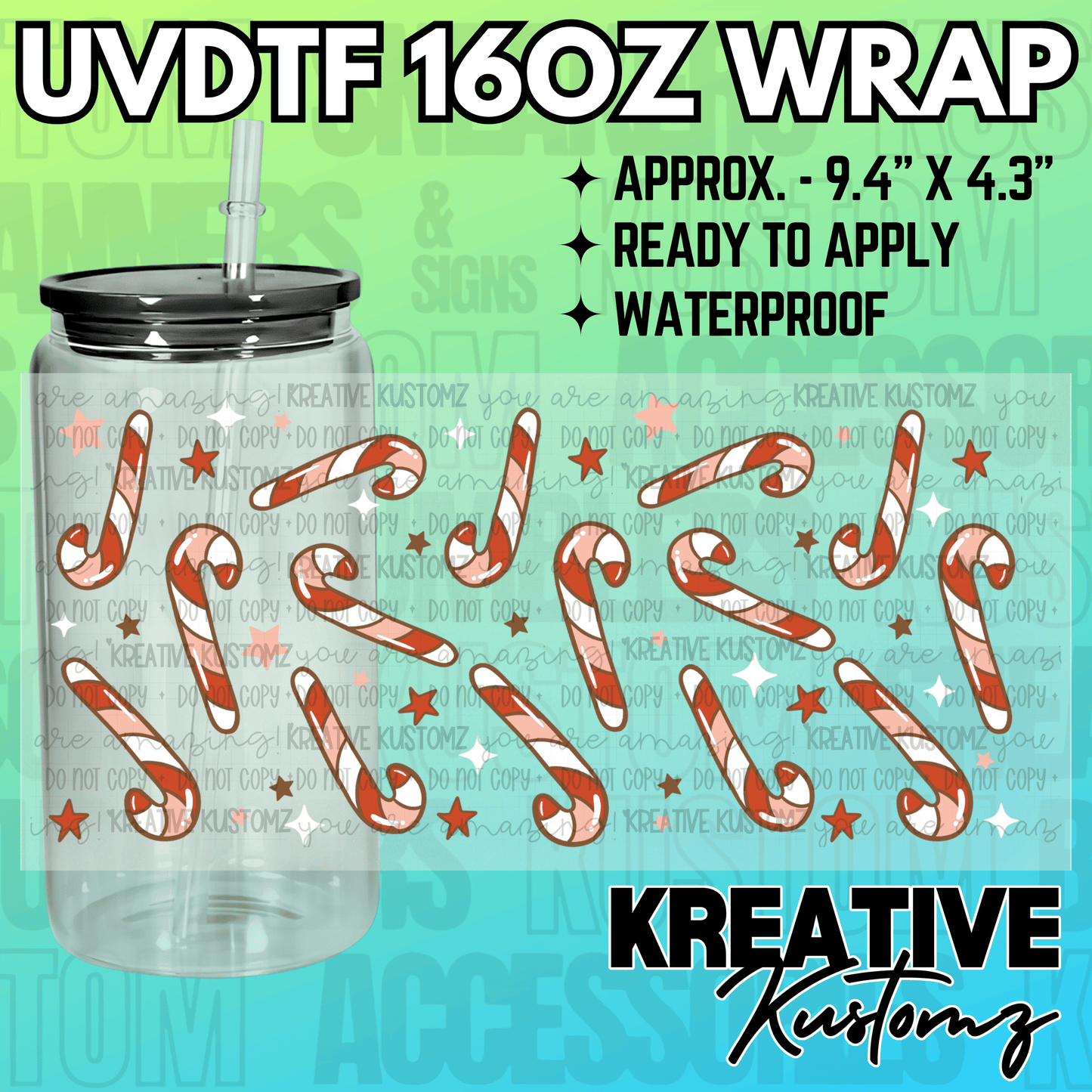 KK-2283 | UVDTF | 16oz Glass Can Libbey Wrap