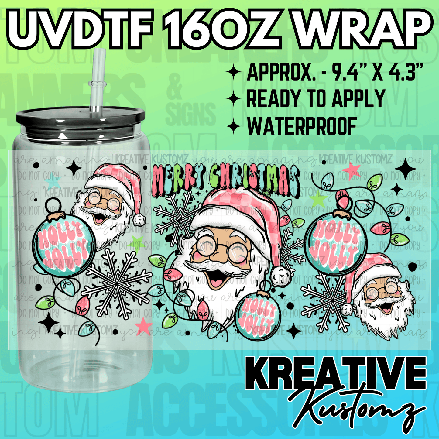 KK-2296 | UVDTF | 16oz Glass Can Libbey Wrap