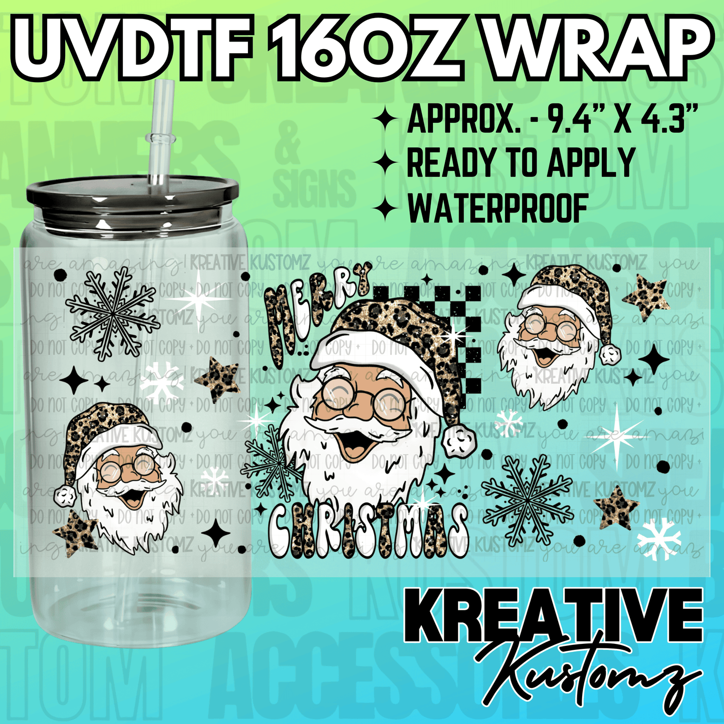 KK-2297 | UVDTF | 16oz Glass Can Libbey Wrap