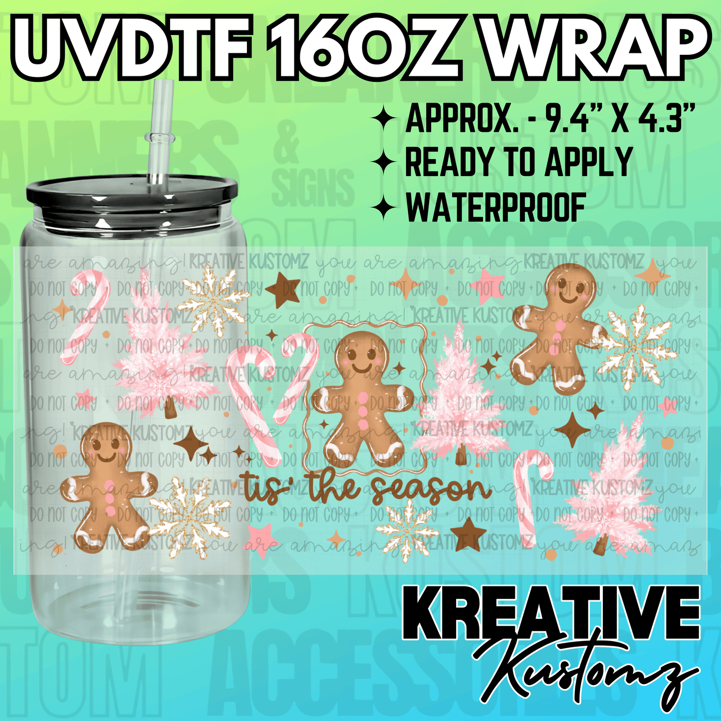 KK-2300 | UVDTF | 16oz Glass Can Libbey Wrap