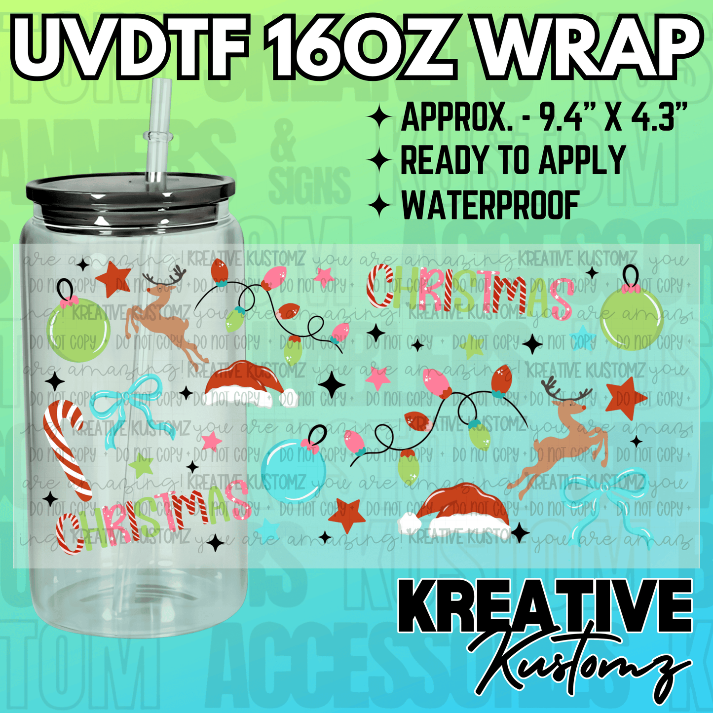 KK-2303 | UVDTF | 16oz Glass Can Libbey Wrap