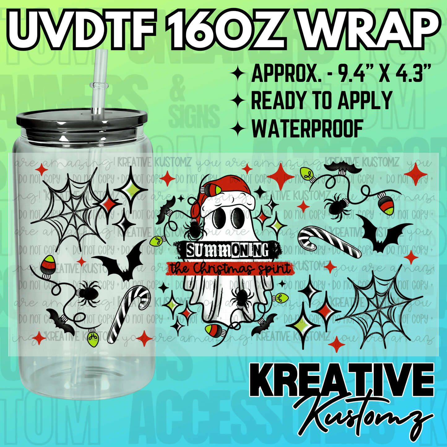 KK-2307 | UVDTF | 16oz Glass Can Libbey Wrap