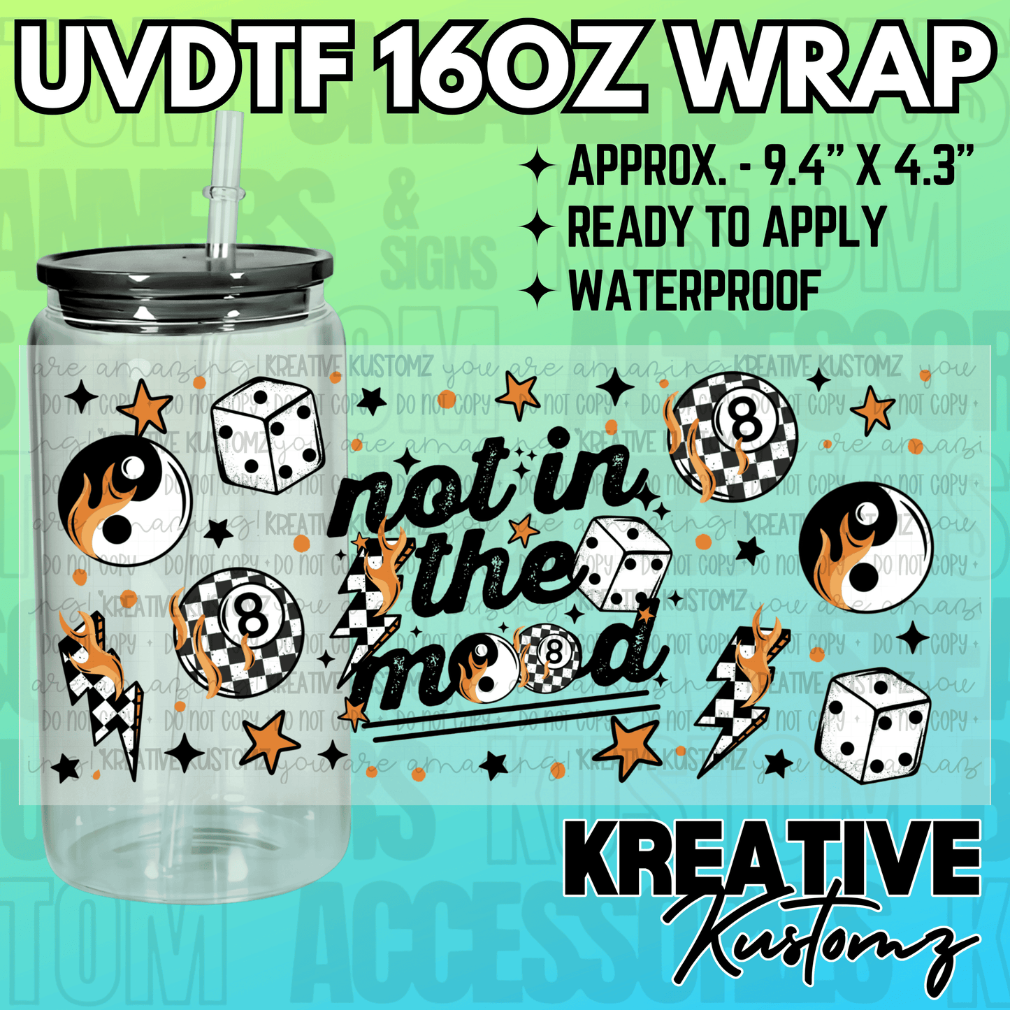 KK-2308 | UVDTF | 16oz Glass Can Libbey Wrap