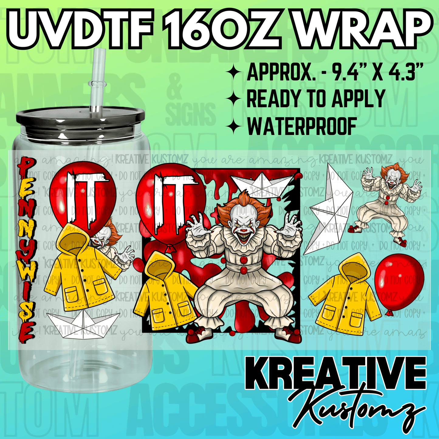 KK-2316 | UVDTF | 16oz Glass Can Libbey Wrap