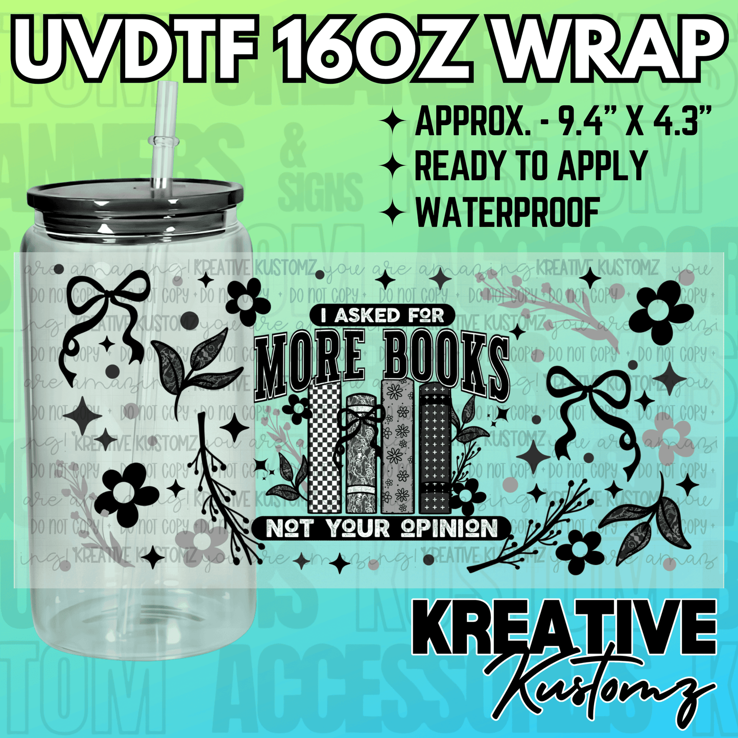 KK-2318 | UVDTF | 16oz Glass Can Libbey Wrap