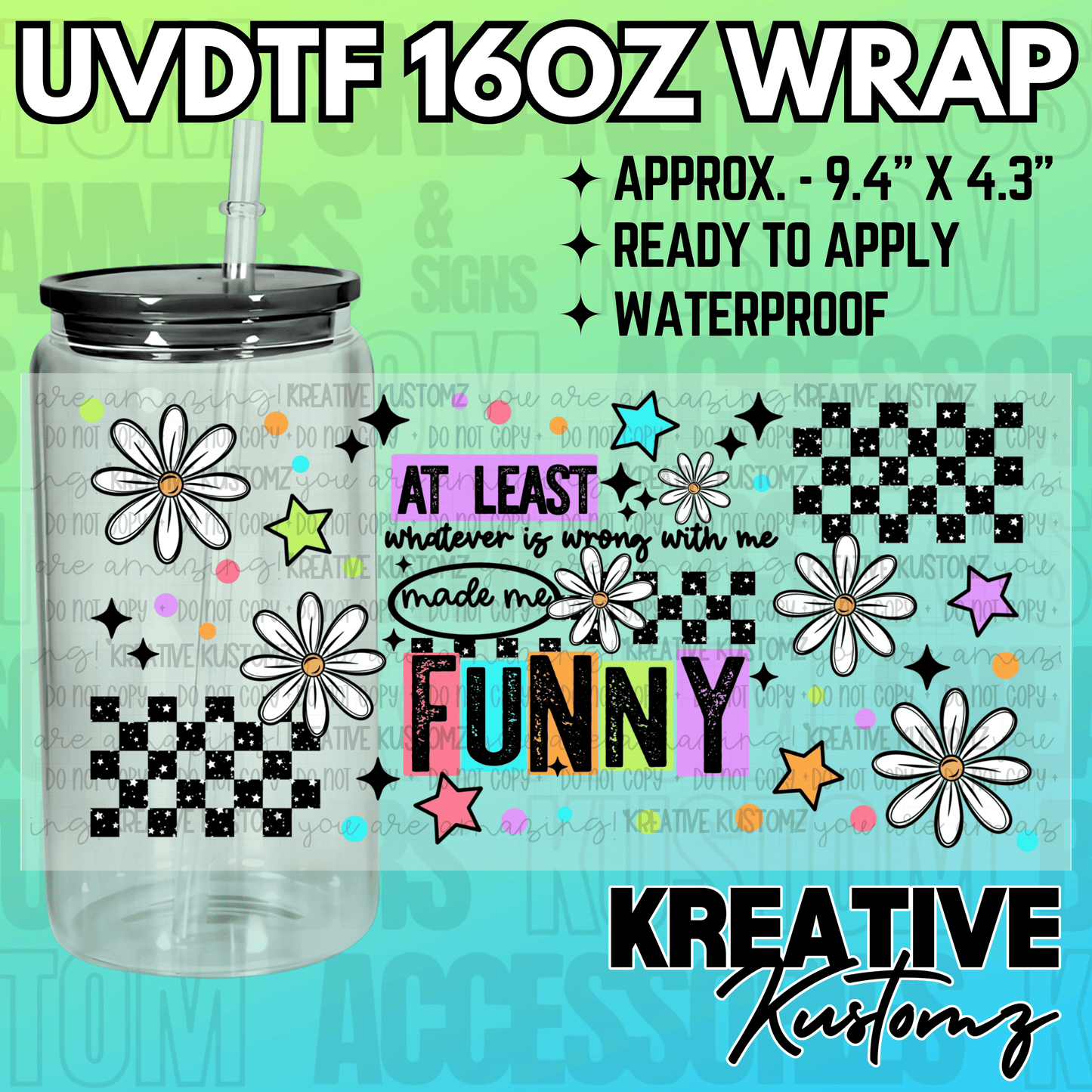 KK-2323 | UVDTF | 16oz Glass Can Libbey Wrap