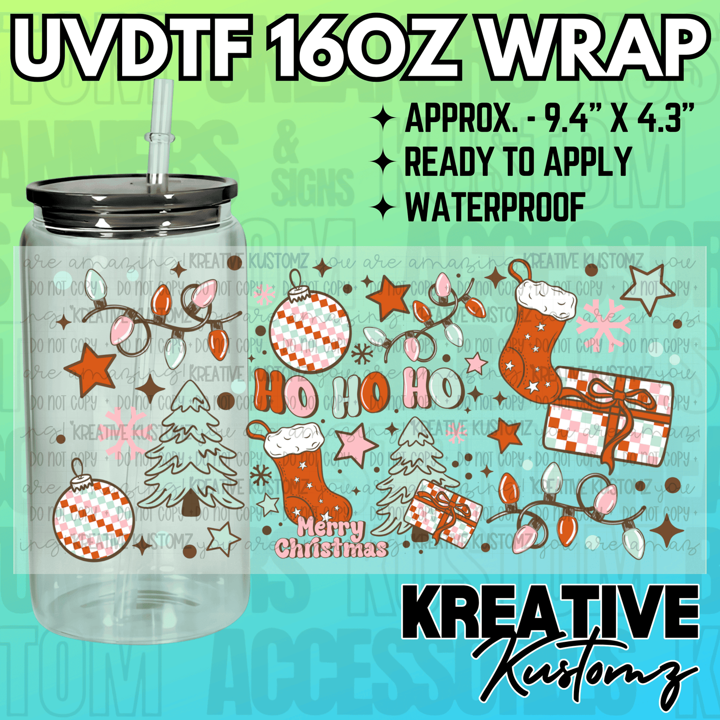 KK-2324 | UVDTF | 16oz Glass Can Libbey Wrap