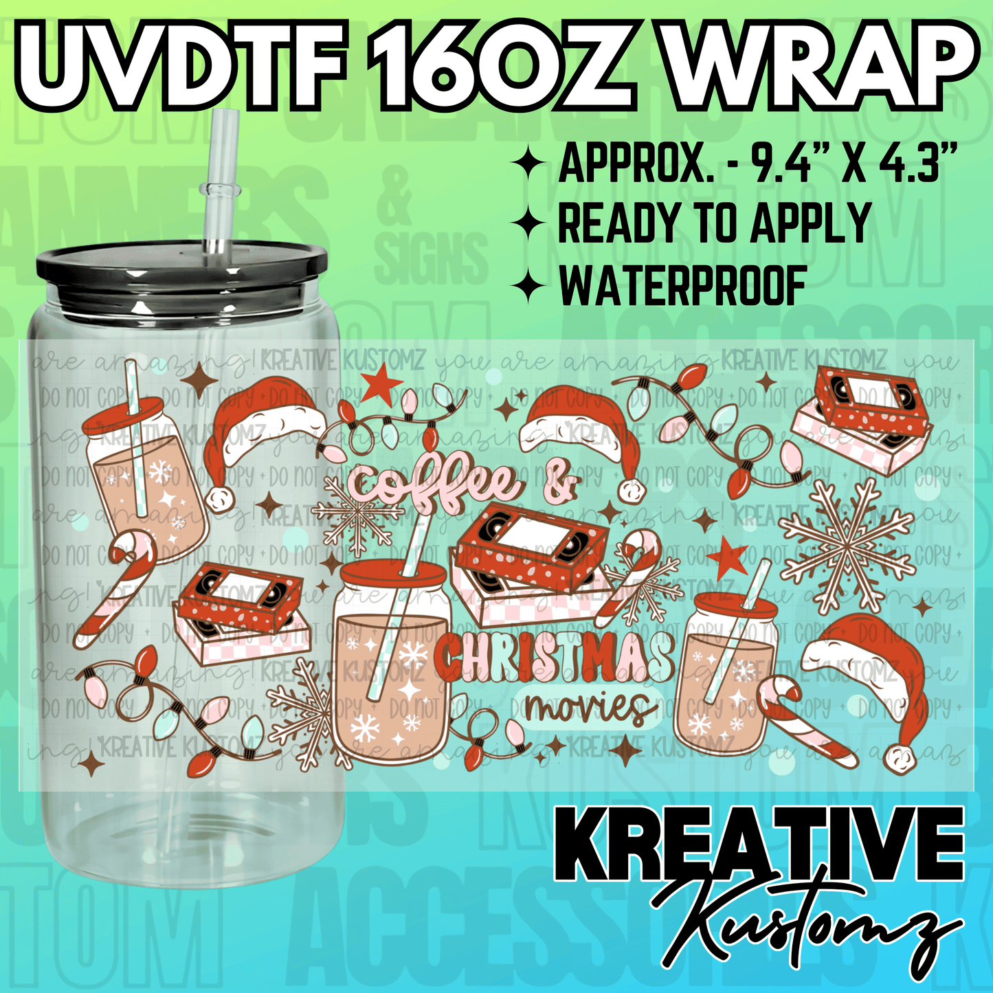 KK-2326 | UVDTF | 16oz Glass Can Libbey Wrap