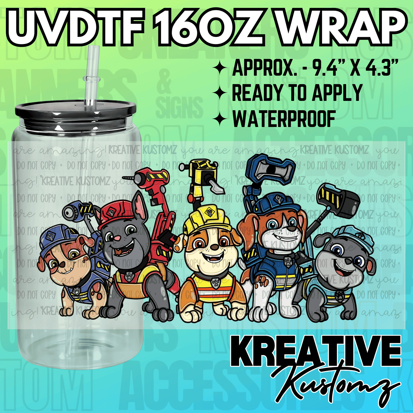 KK-2327 | UVDTF | 16oz Glass Can Libbey Wrap