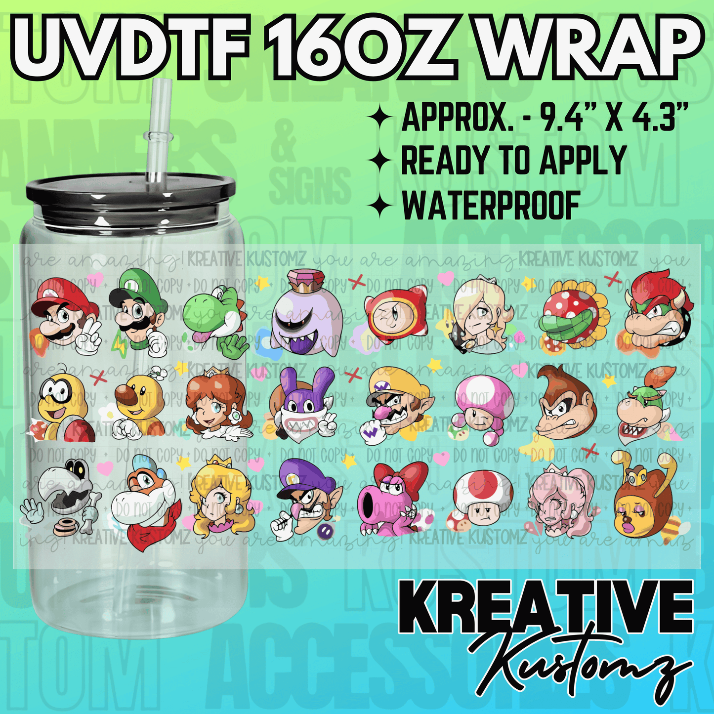 KK-2330 | UVDTF | 16oz Glass Can Libbey Wrap