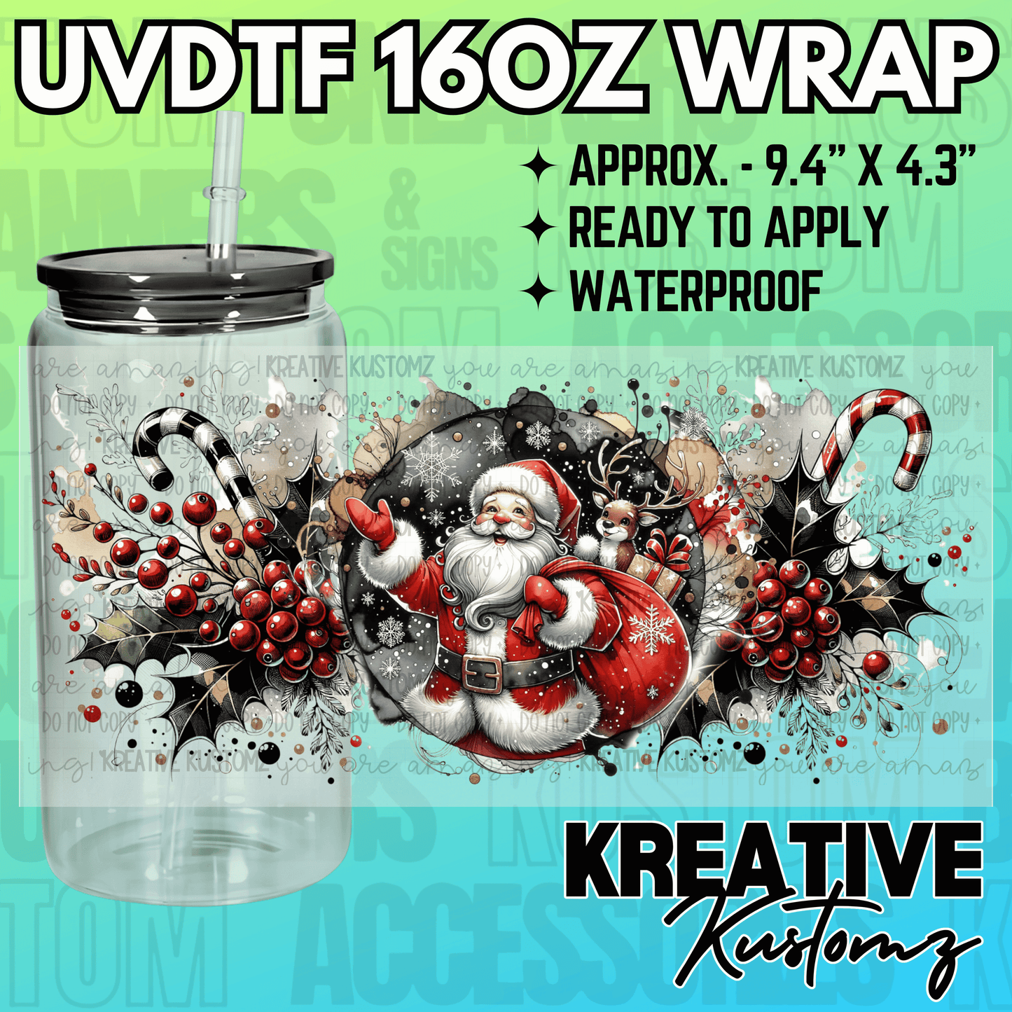KK-2334 | UVDTF | 16oz Glass Can Libbey Wrap
