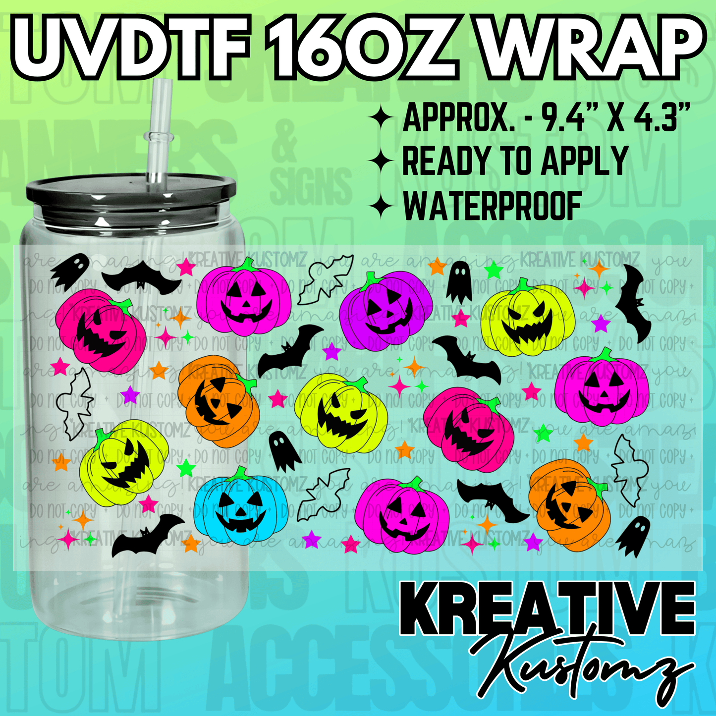 KK-2336 | UVDTF | 16oz Glass Can Libbey Wrap