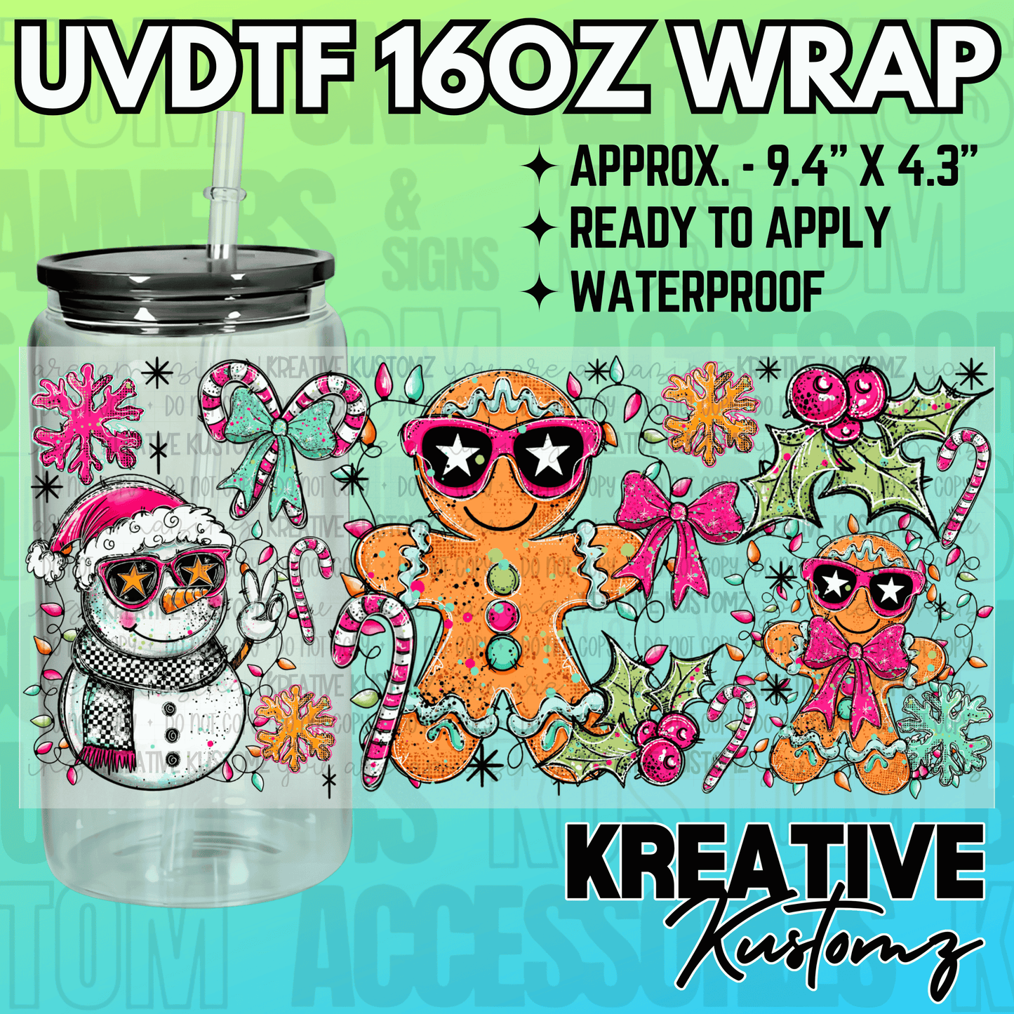 KK-2343 | UVDTF | 16oz Glass Can Libbey Wrap
