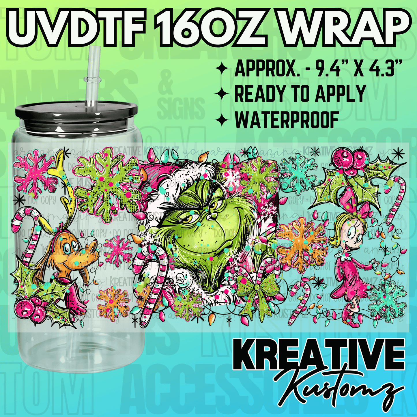 KK-2344 | UVDTF | 16oz Glass Can Libbey Wrap