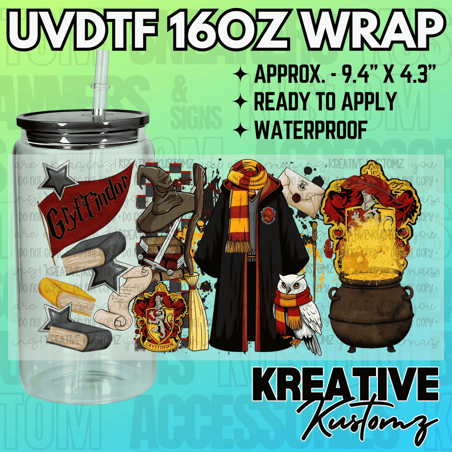 KK-2348 | UVDTF | 16oz Glass Can Libbey Wrap