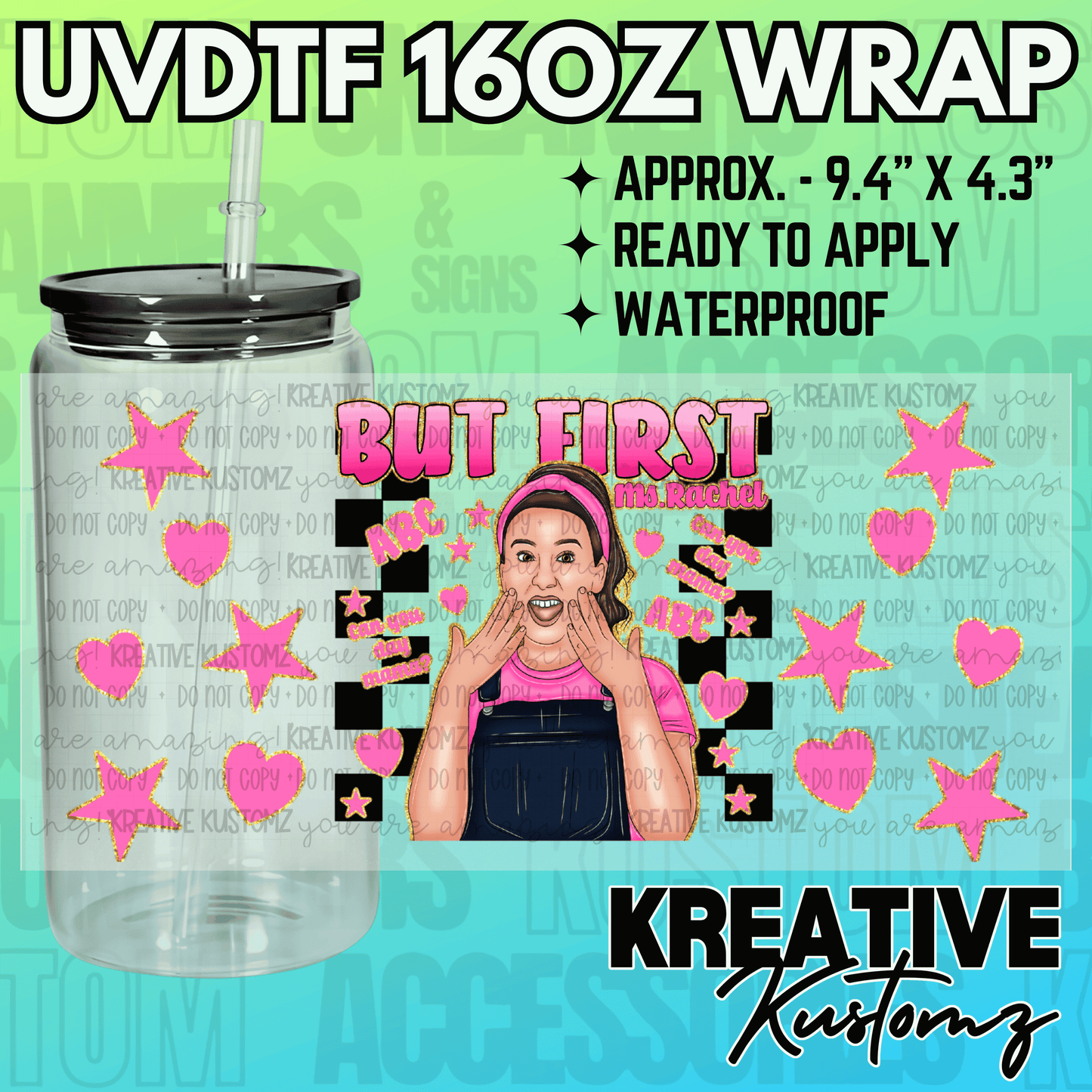 KK-2352 | UVDTF | 16oz Glass Can Libbey Wrap