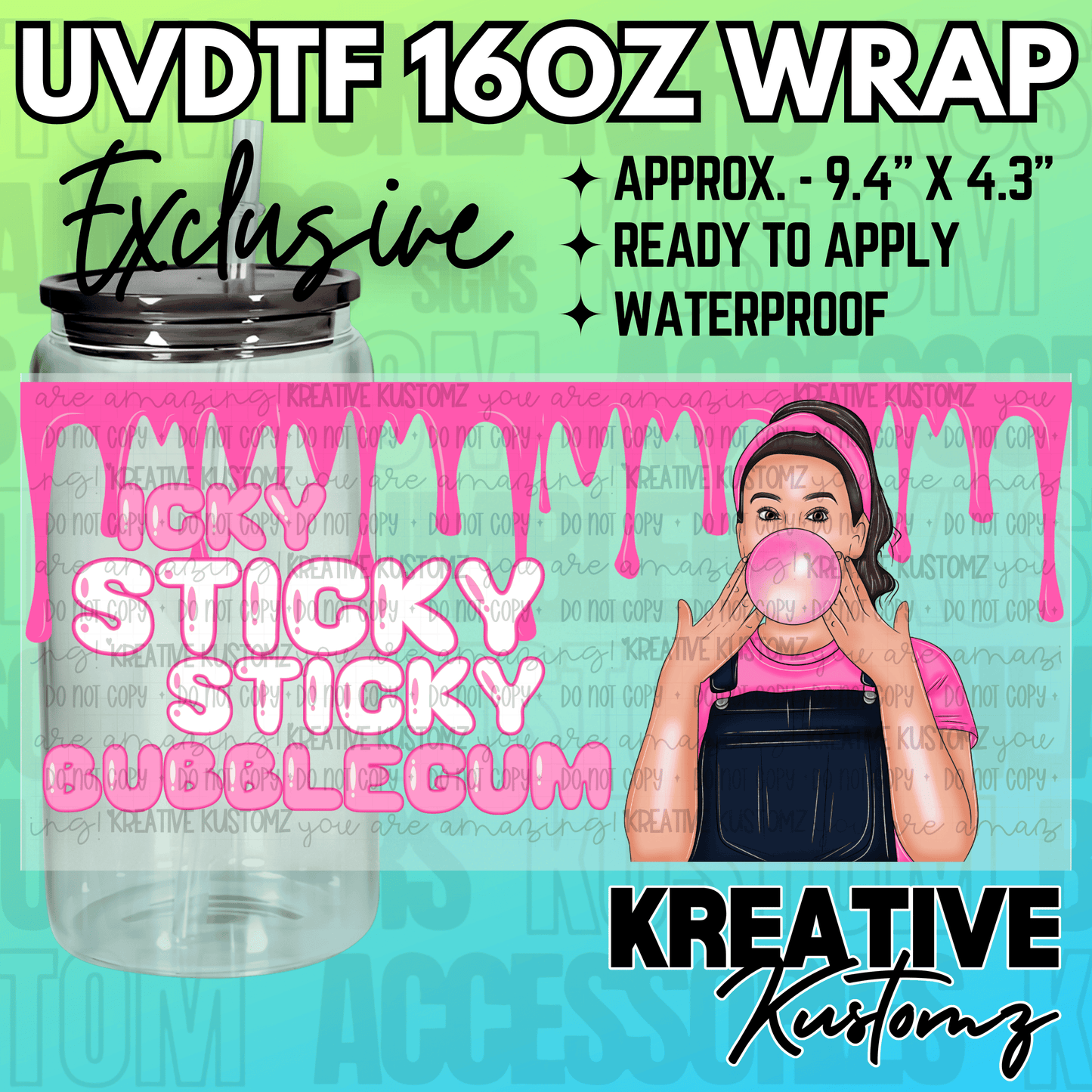 KK-2353 | UVDTF | 16oz Glass Can Libbey Wrap