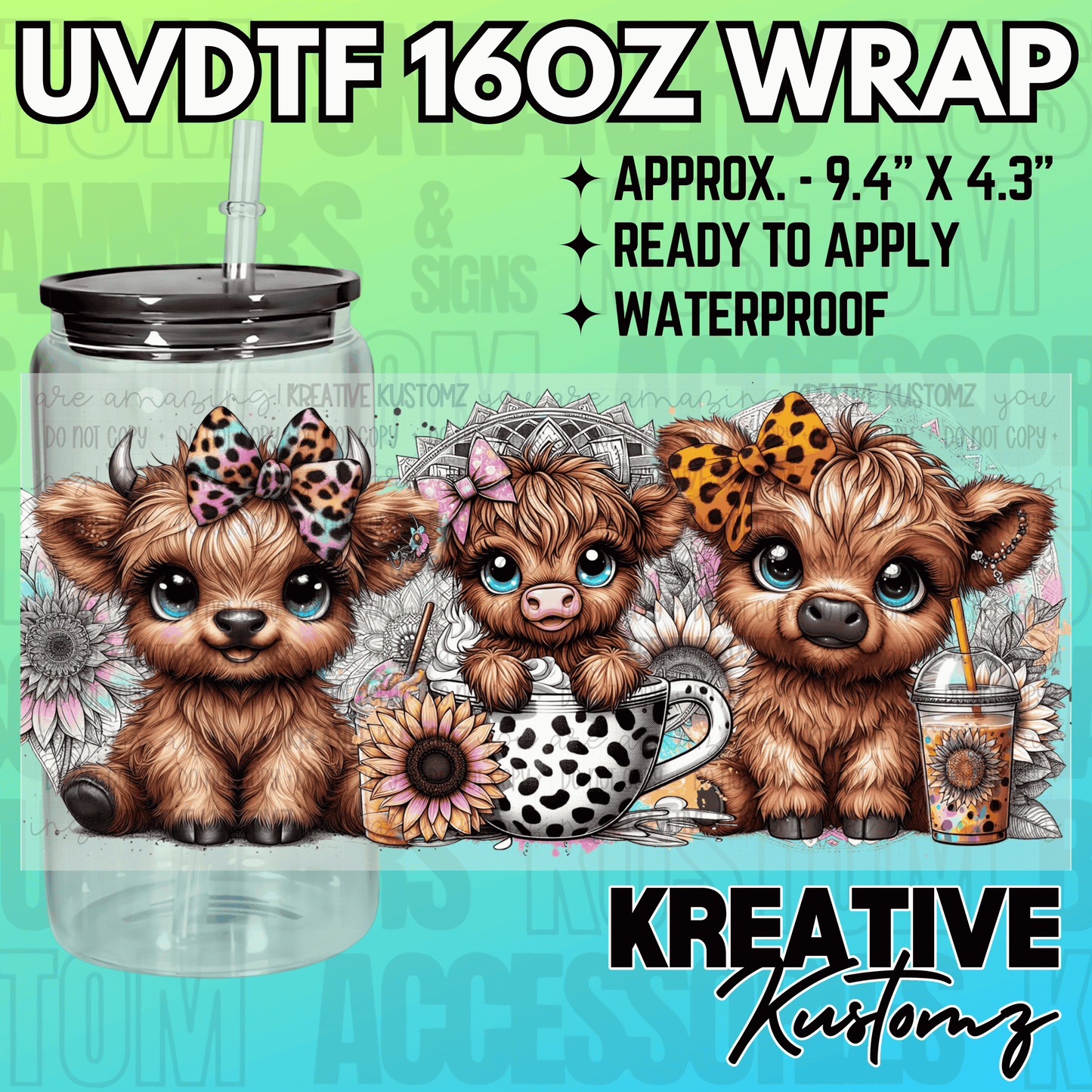 KK-2369 | UVDTF | 16oz Glass Can Libbey Wrap