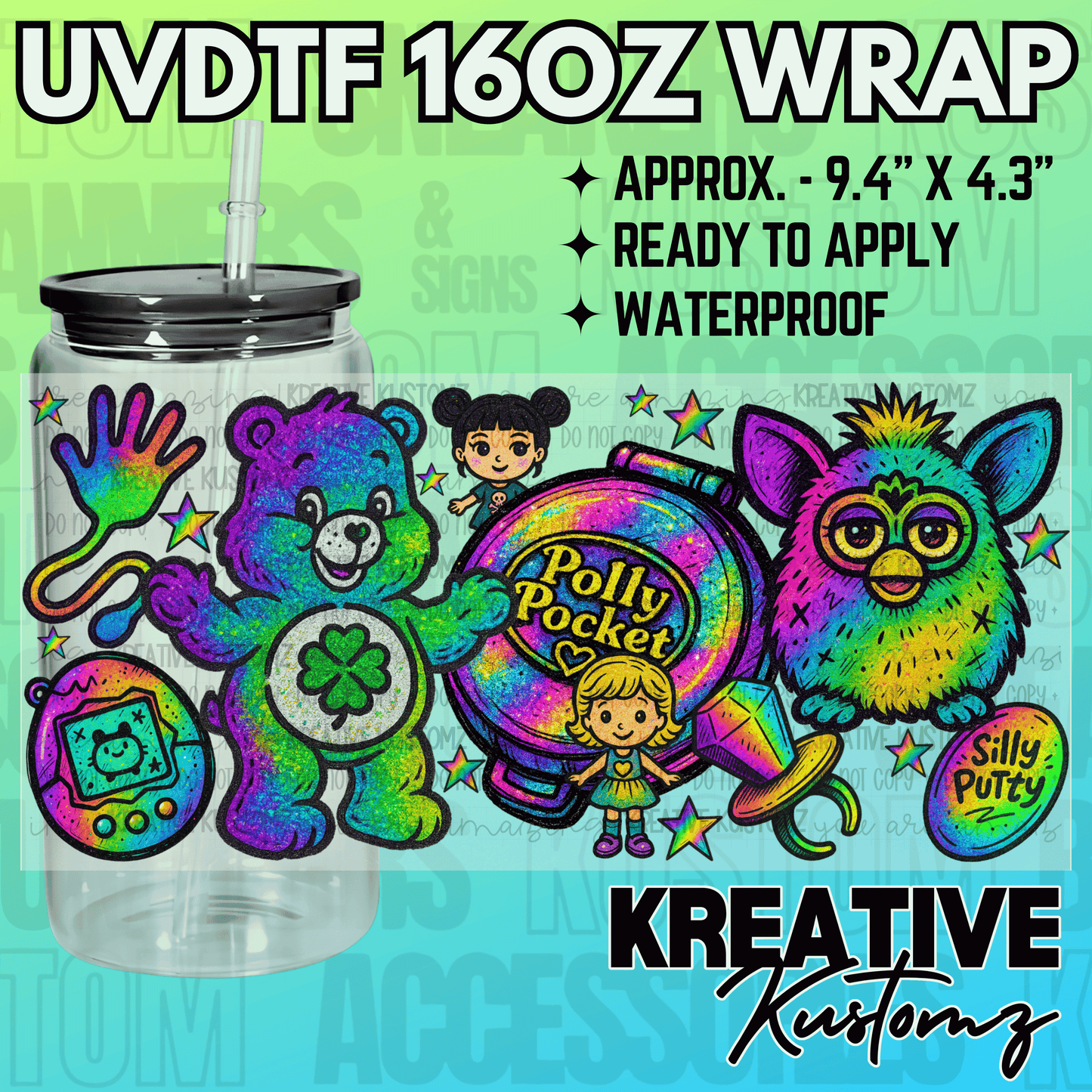 KK-2400 | UVDTF | 16oz Glass Can Libbey Wrap