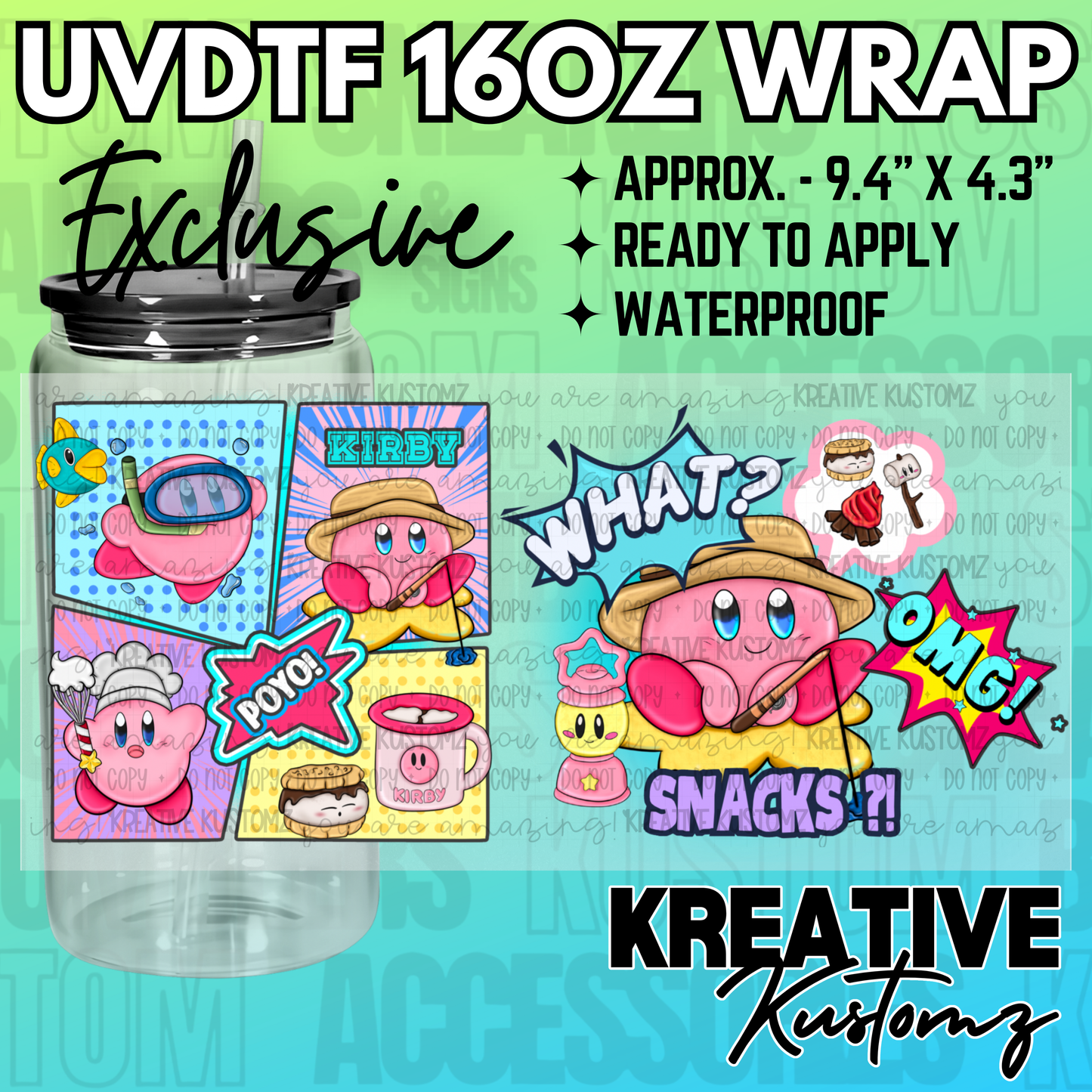 KK-2558 | UVDTF | 16oz Glass Can Libbey Wrap