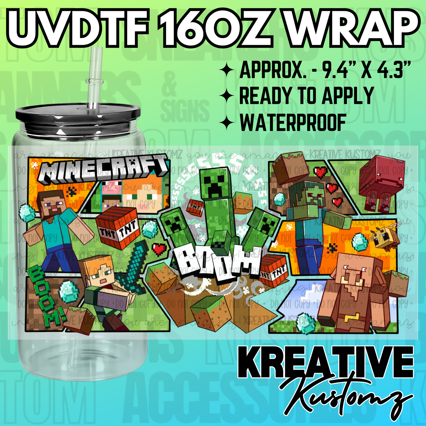 KK-2934 | UVDTF | 16oz Glass Can Libbey Wrap