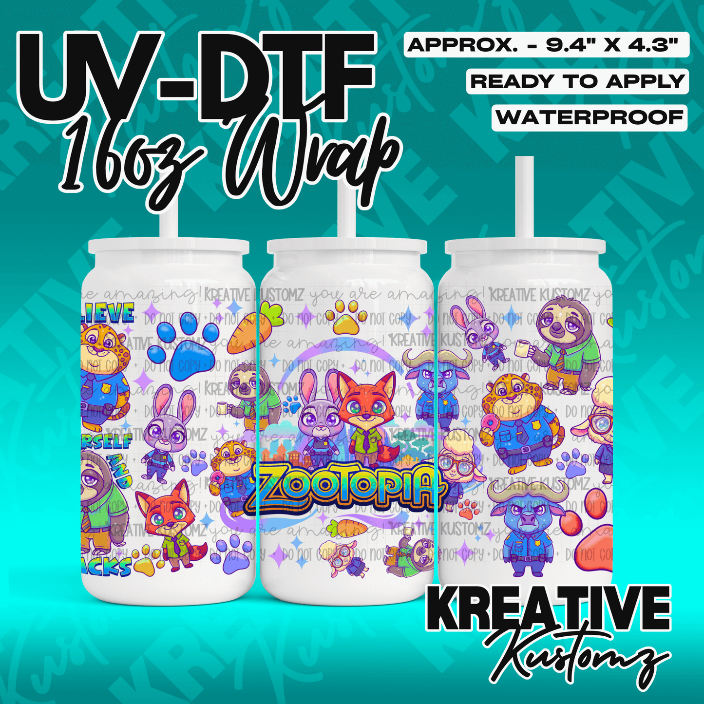 KK-3257 | UVDTF | 16oz Glass Can Libbey Wrap