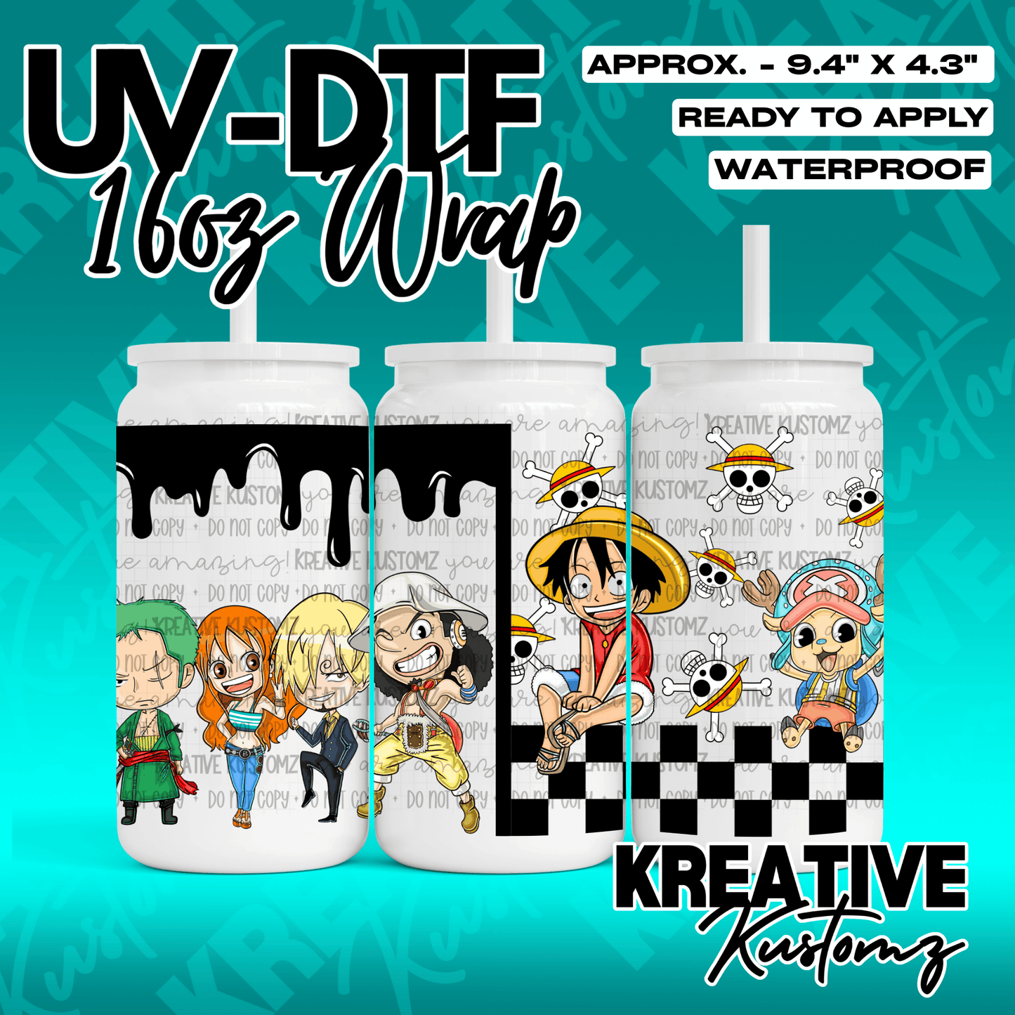 KK-3260 | UVDTF | 16oz Glass Can Libbey Wrap