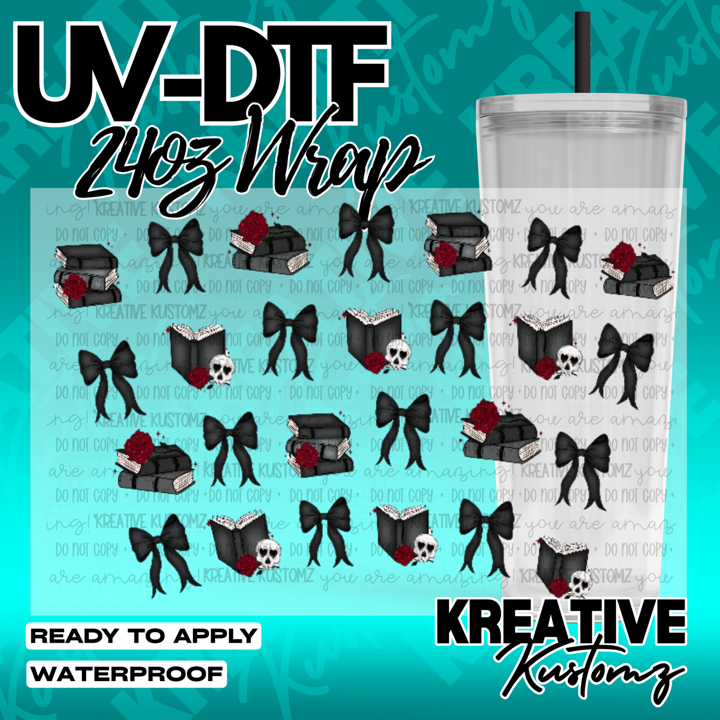 UV DTF Cup Wrap for 24oz Tumblers