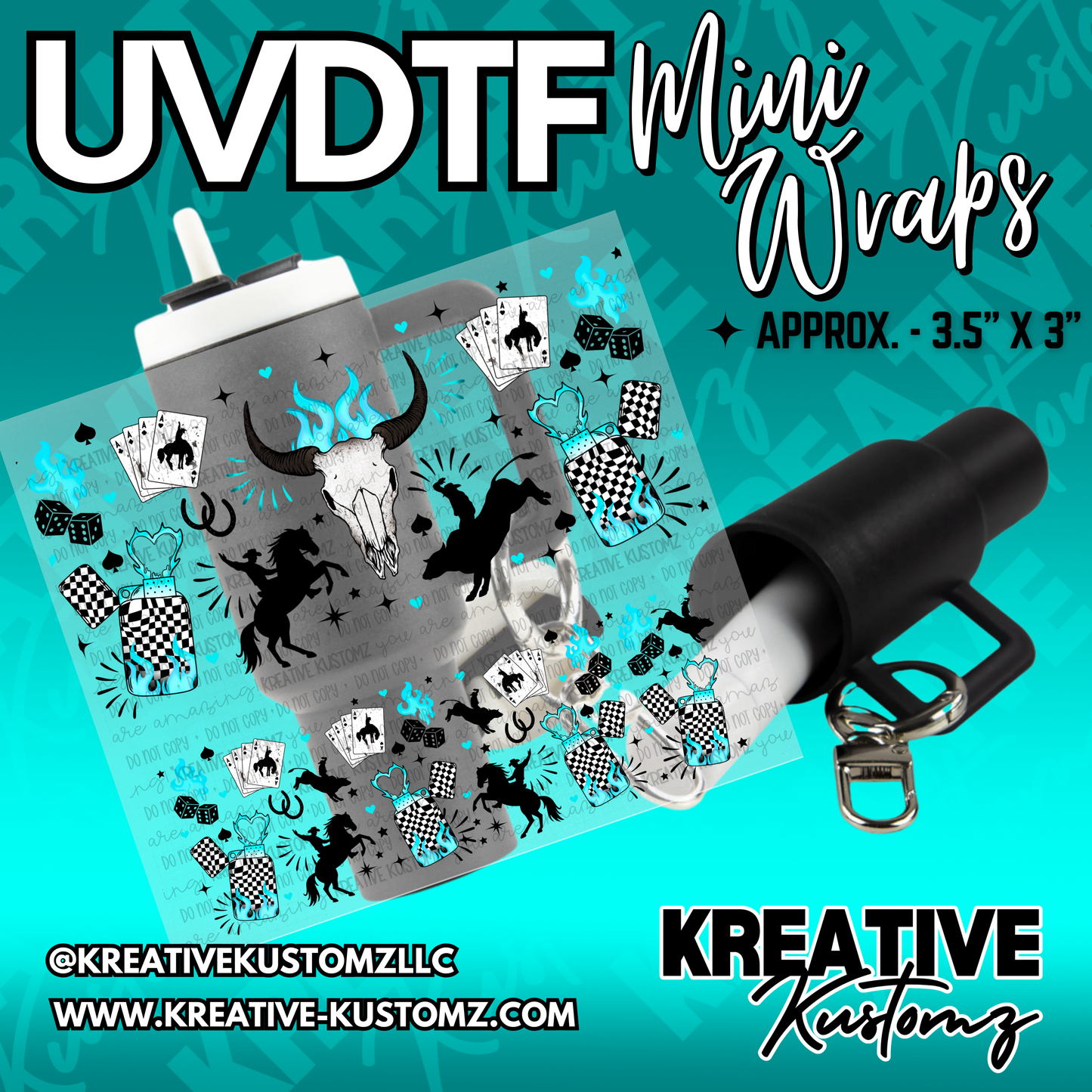 | UVDTF Mini Cup Keychain Wrap Decal