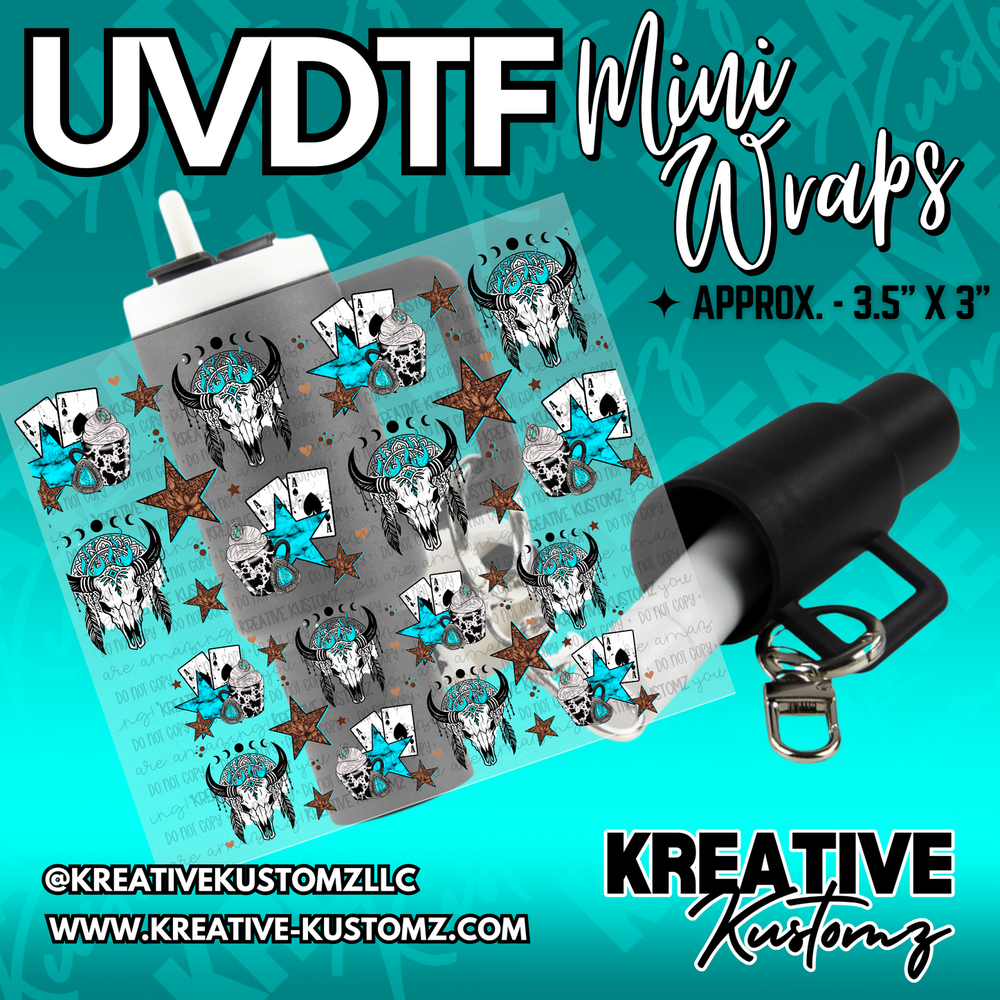 | UVDTF Mini Cup Keychain Wrap Decal