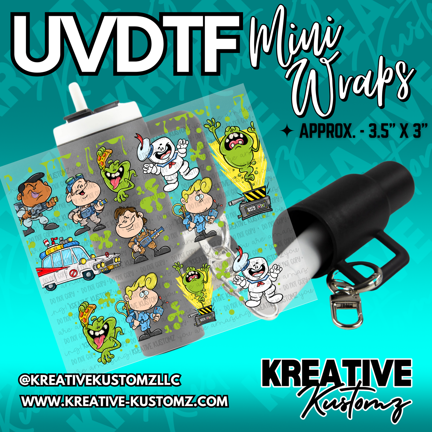 | UVDTF Mini Cup Keychain Wrap Decal