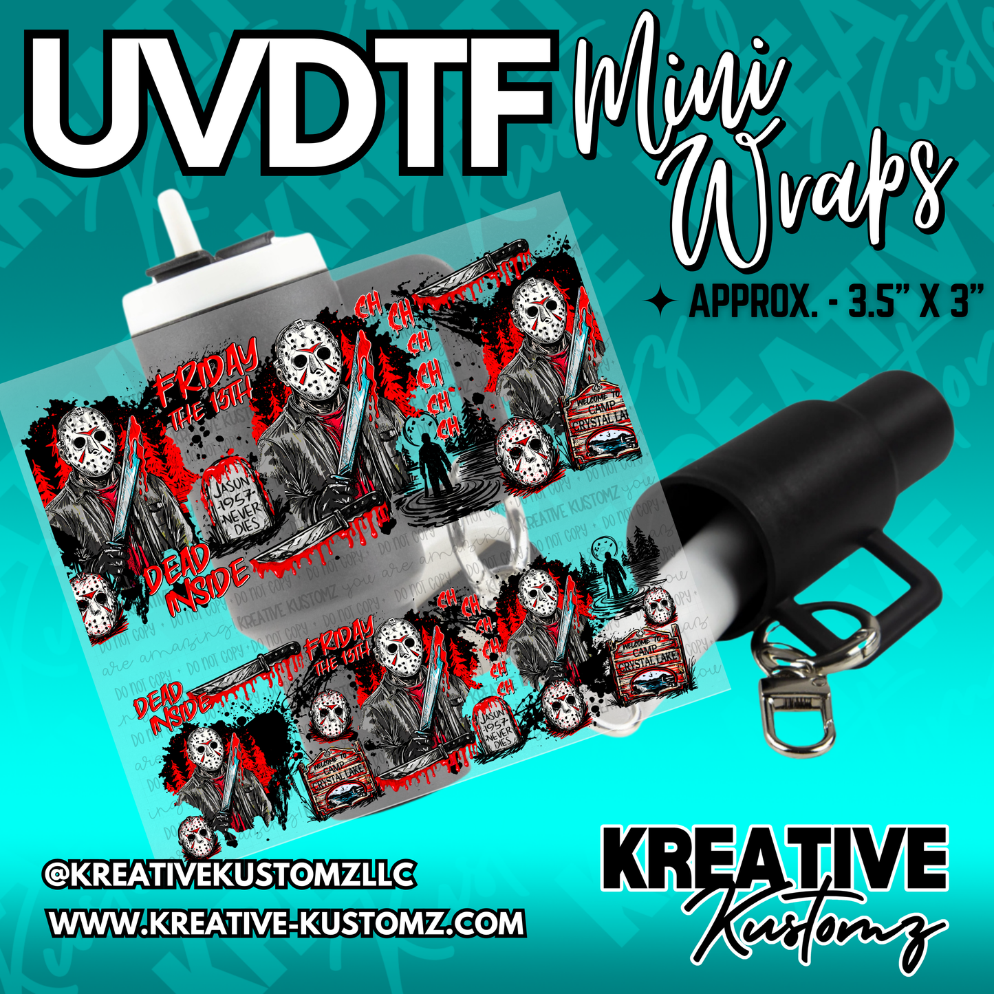 | UVDTF Mini Cup Keychain Wrap Decal