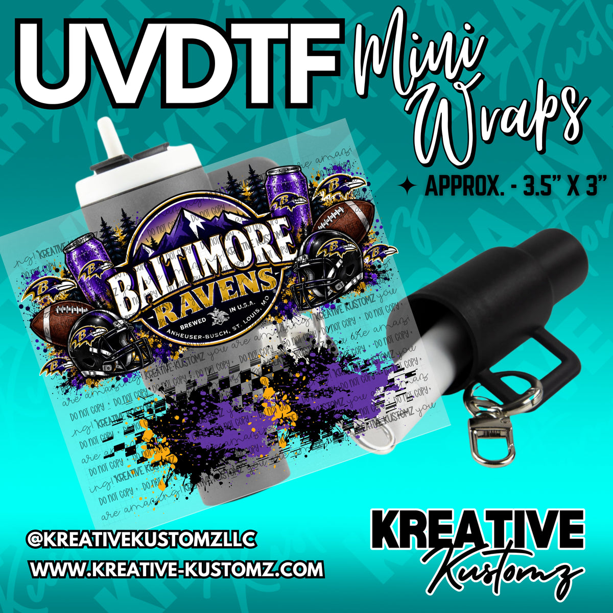 | UVDTF Mini Cup Keychain Wrap Decal