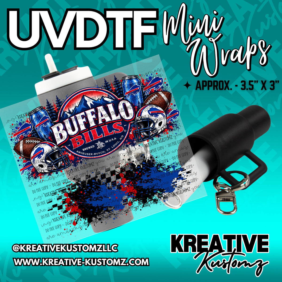 | UVDTF Mini Cup Keychain Wrap Decal