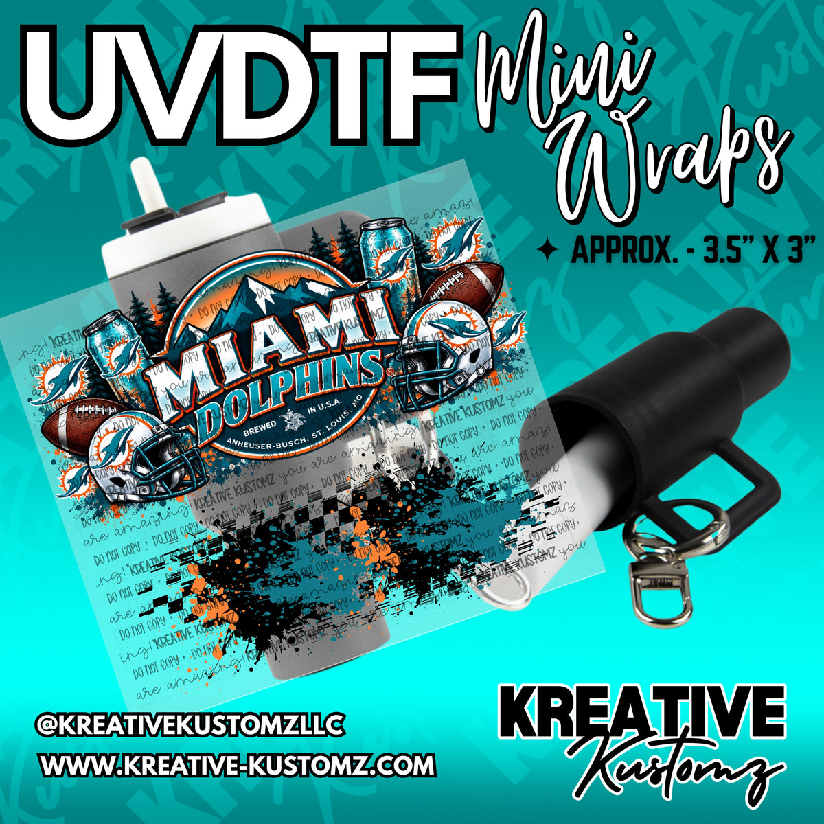 | UVDTF Mini Cup Keychain Wrap Decal