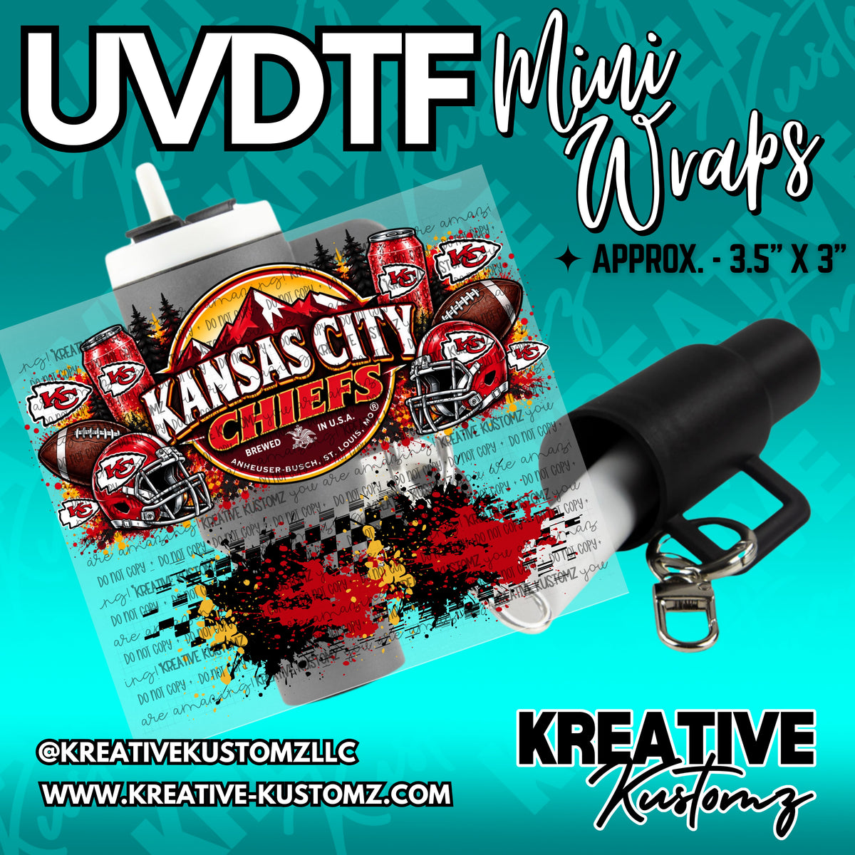 | UVDTF Mini Cup Keychain Wrap Decal