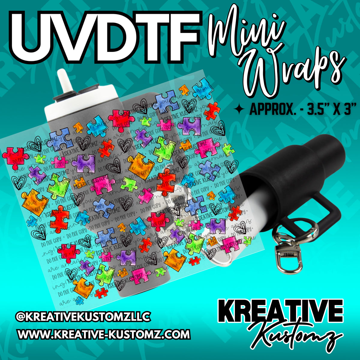 | UVDTF Mini Cup Keychain Wrap Decal