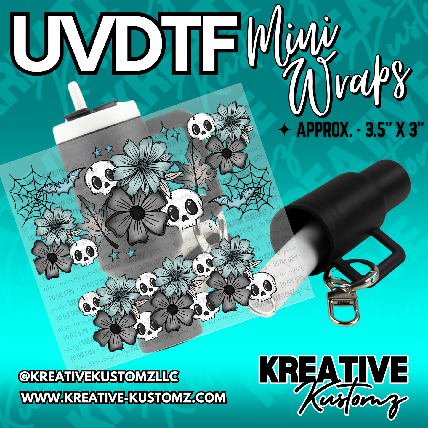 | UVDTF Mini Cup Keychain Wrap Decal